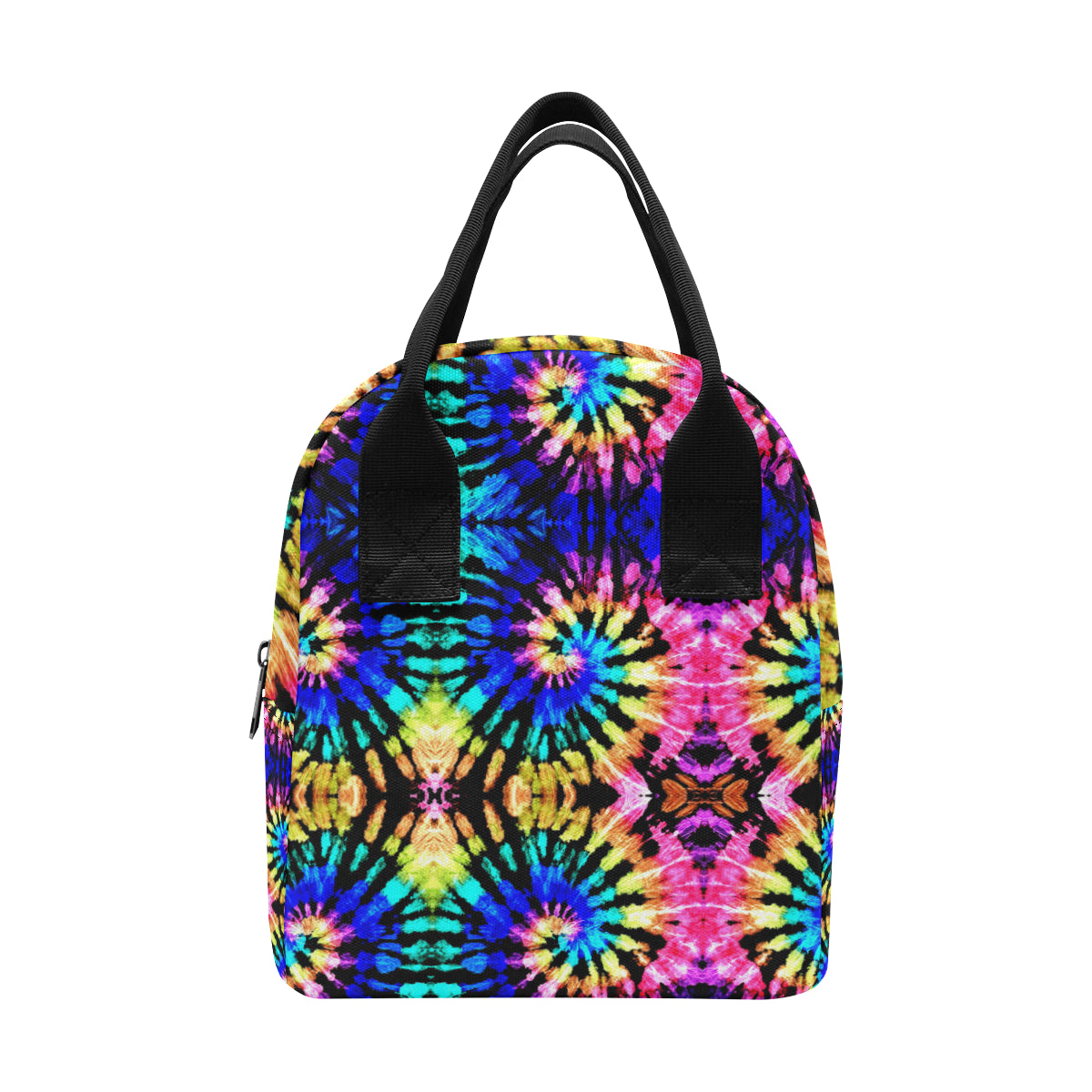 Tie Dye Rainbow Design Print Insulated Lunch Bag