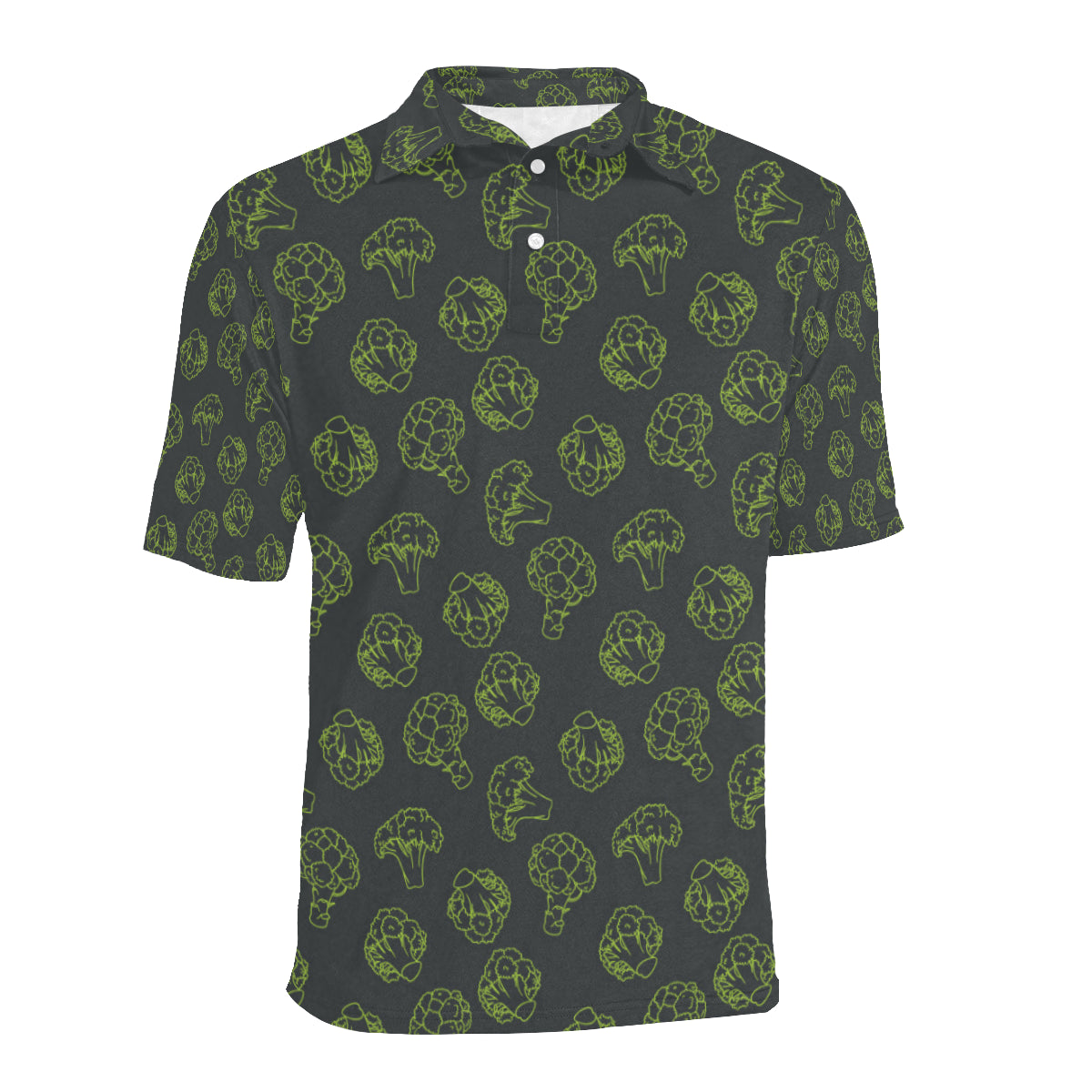 Broccoli Pattern Print Design 01 Men Polo Shirt