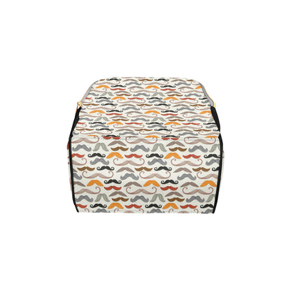 Mustache Pattern Print Design A02 Diaper Bag Backpack
