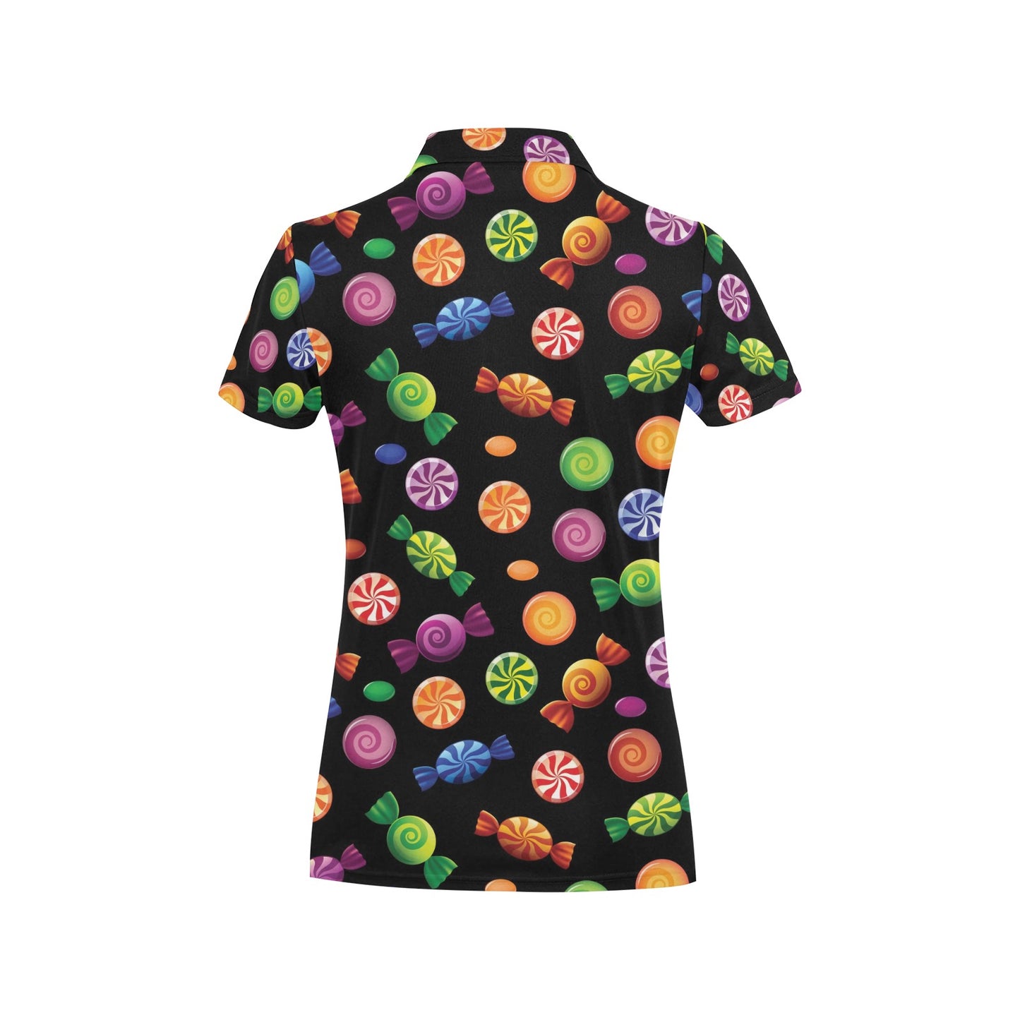 Candy Pattern Print Design 01 Women's Polo Shirt