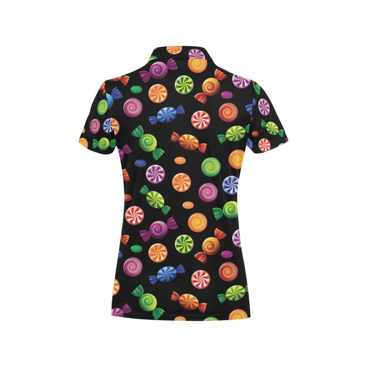 Candy Pattern Print Design 01 Women's Polo Shirt