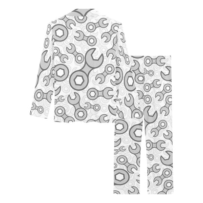 Mechanic Pattern Print Design 05 Women's Long Pajama Set