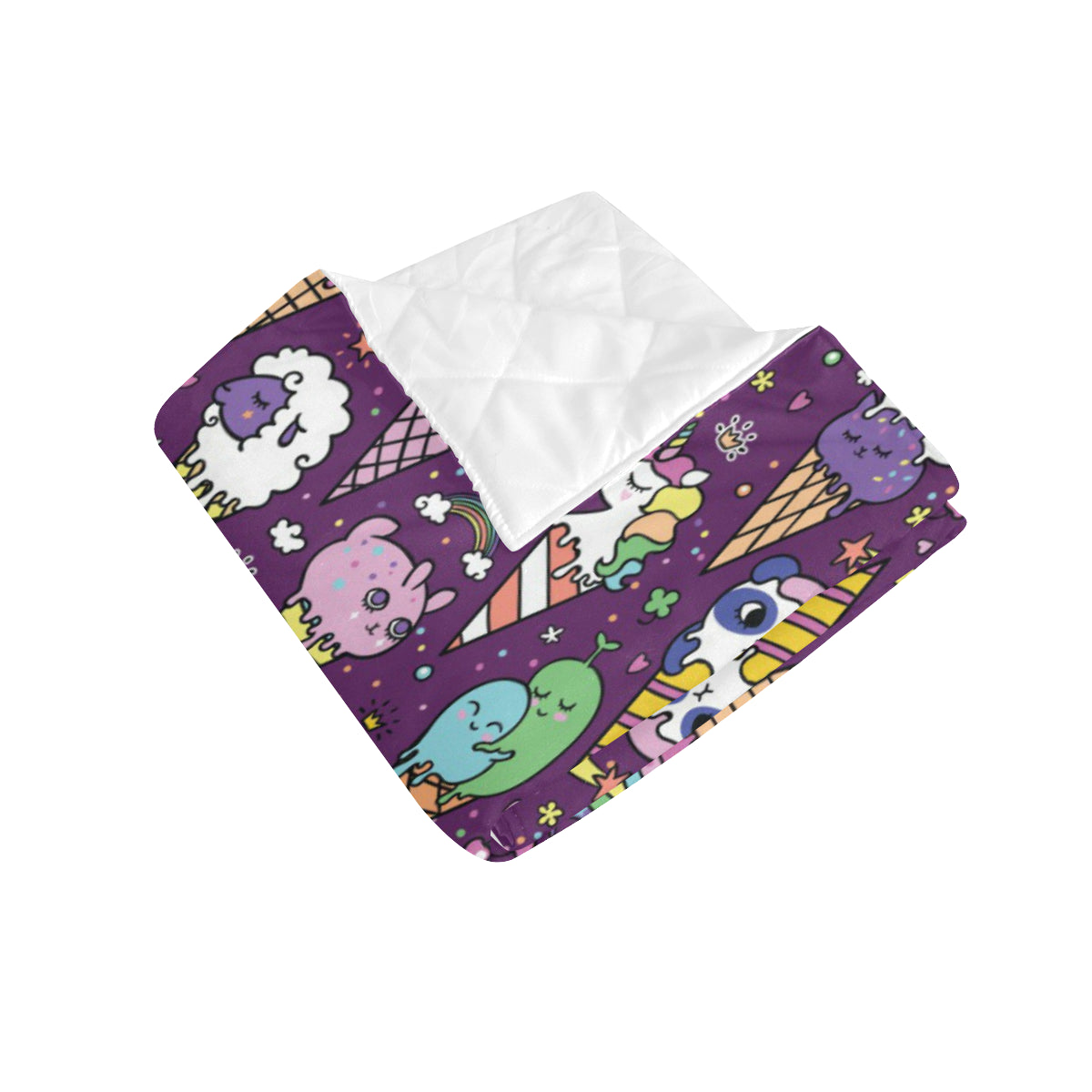 Ice Cream Pattern Print Design IC07 Premium Quilt