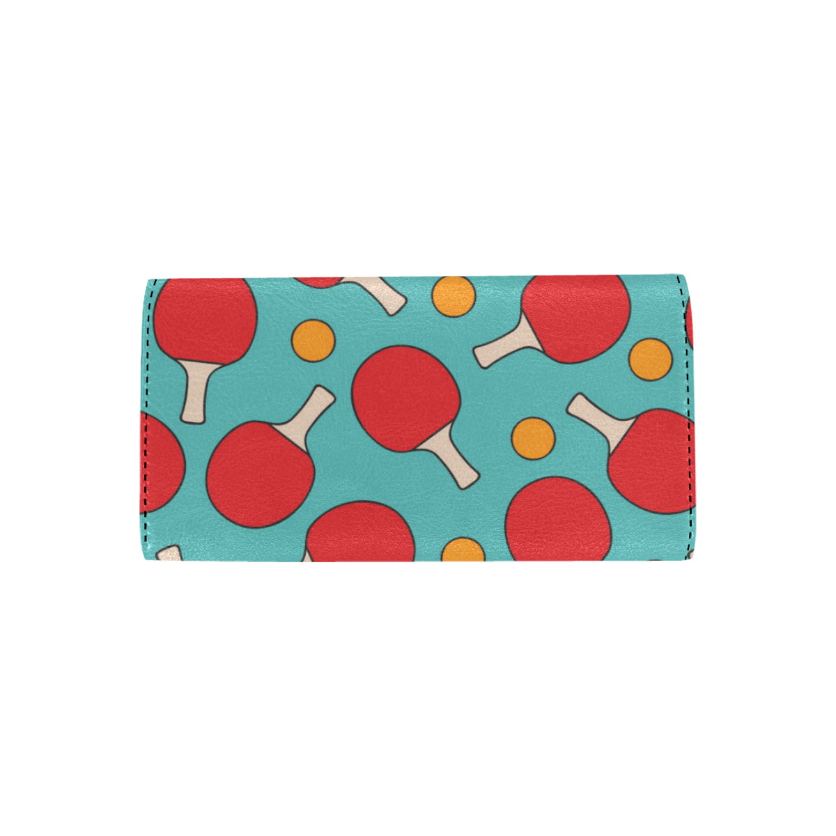 Ping Pong Pattern Print Design A01 Women's Trifold Wallet