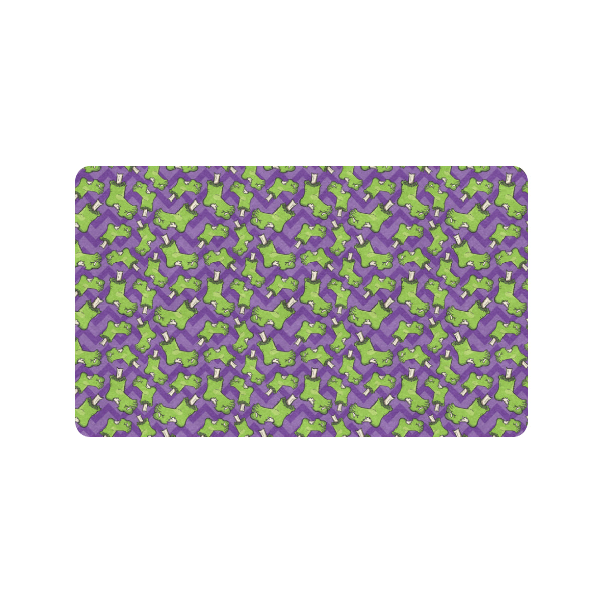 Zombie Foot Design Pattern Print Rubber Doormat
