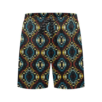 Tribal Pattern Print Design LKS309 Men's Swim Trunks Beach Shorts