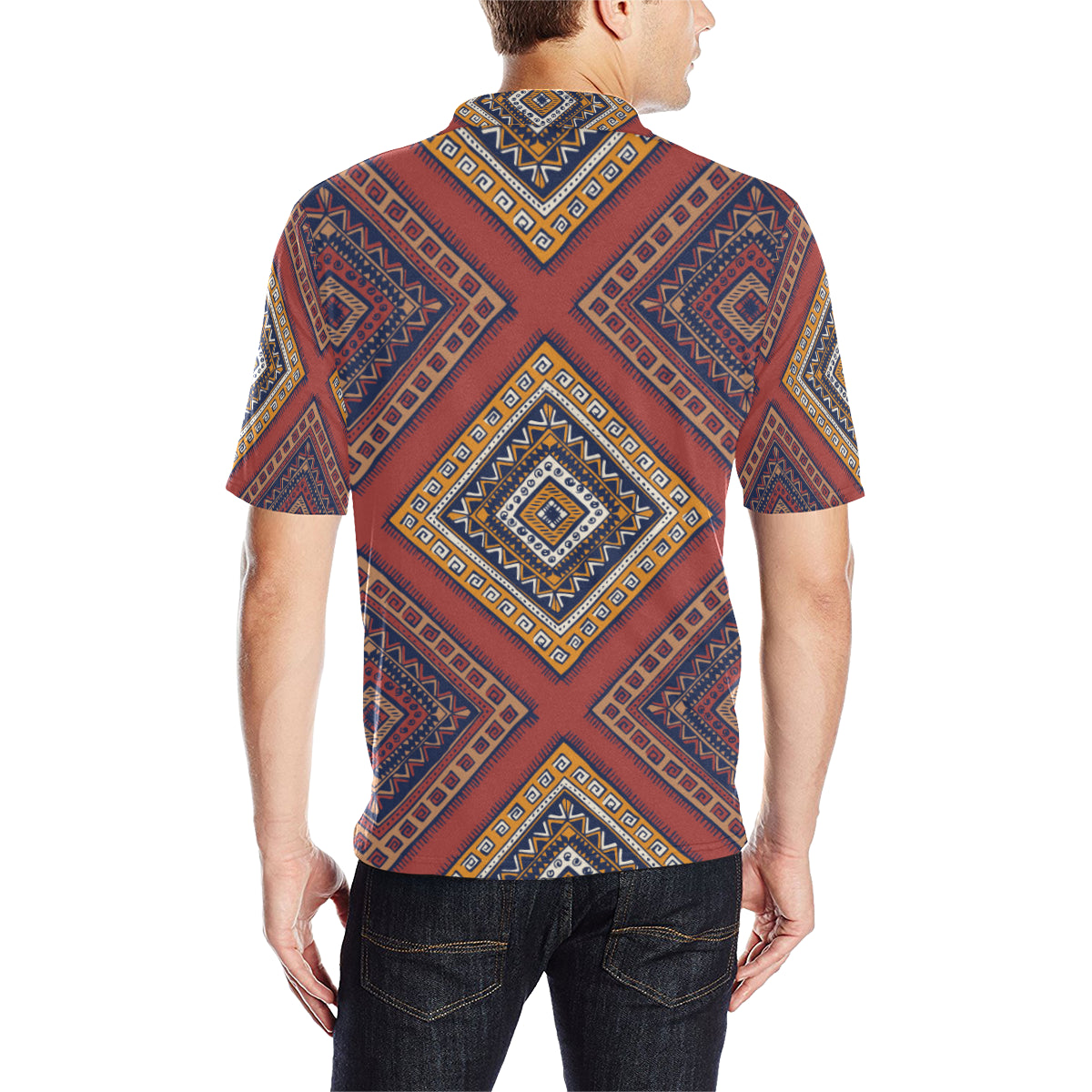 Native Pattern Print Design A06 Men Polo Shirt