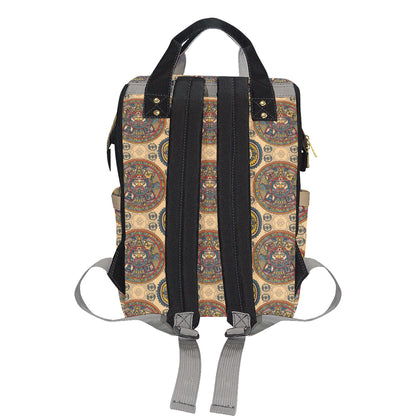 Calendar Aztec Pattern Print Design 02 Diaper Bag Backpack