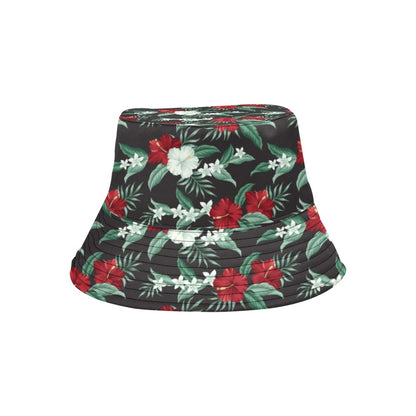 Tropical Flower Print Design LKS303 Unisex Bucket Hat