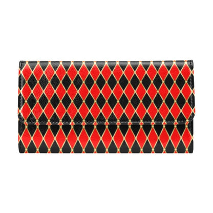 Harlequin Print Design LKS401 Women's Trifold Wallet