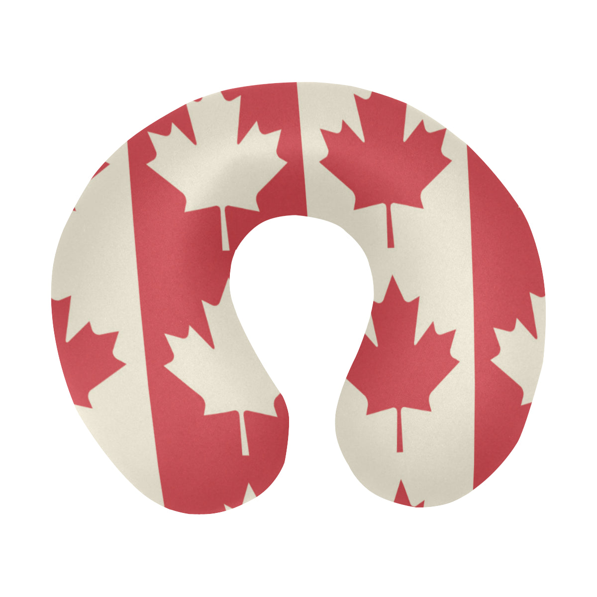 Maple Leaf Pattern Print Design 02 U-Shaped Travel Neck Pillow