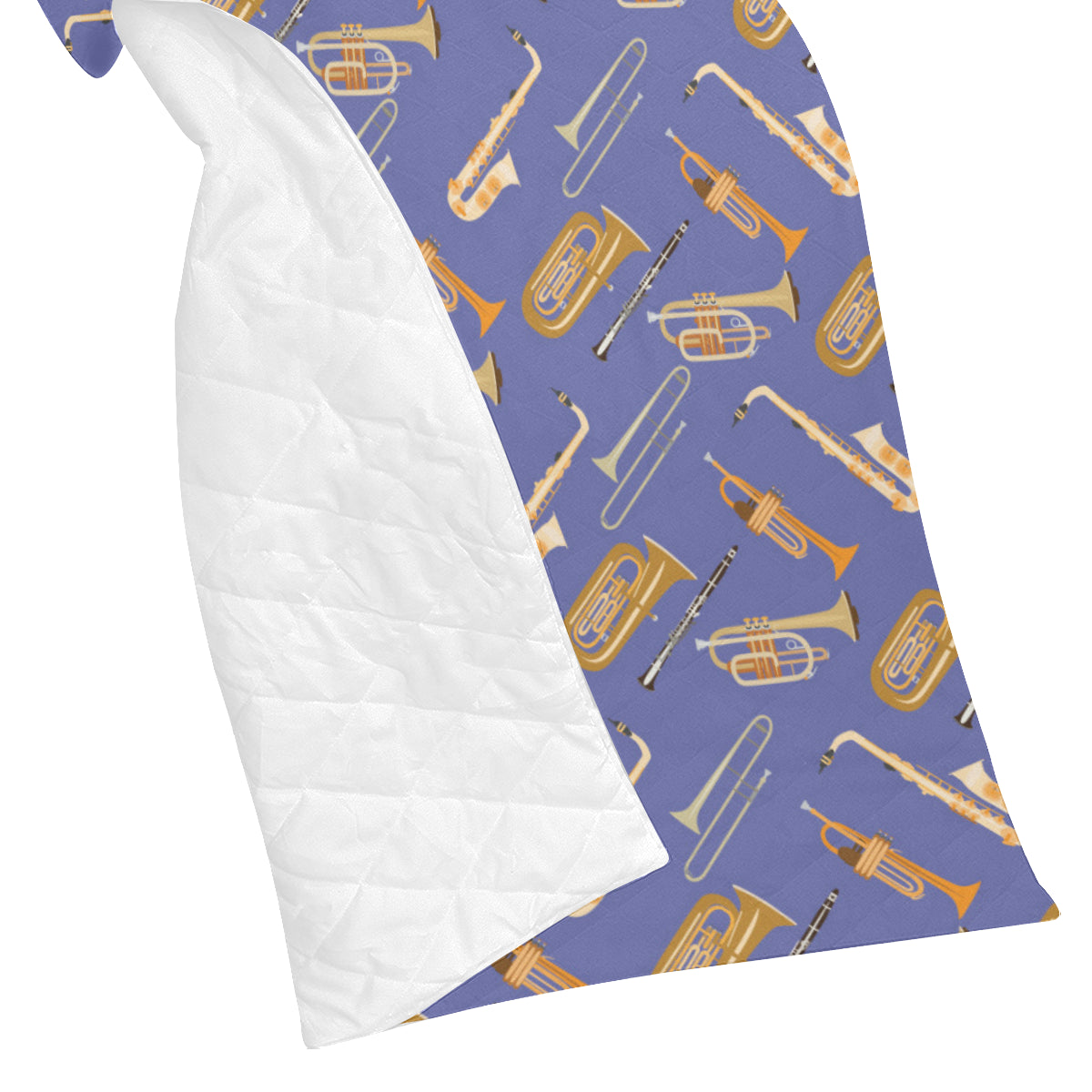 Trombone Pattern Print Design 02 Premium Quilt