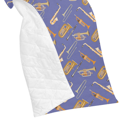 Trombone Pattern Print Design 02 Premium Quilt
