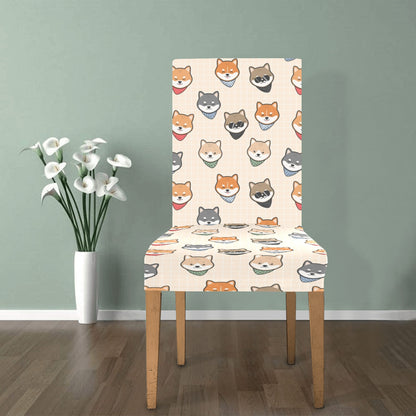 Shiba Inu Print Design LKS3010 Dining Chair Slipcover