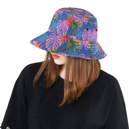 Tropical Flower Pattern Print Design TF025 Unisex Bucket Hat
