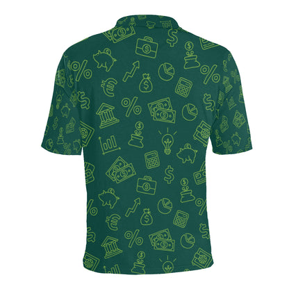 Accounting Financial Pattern Print Design 02 Men Polo Shirt