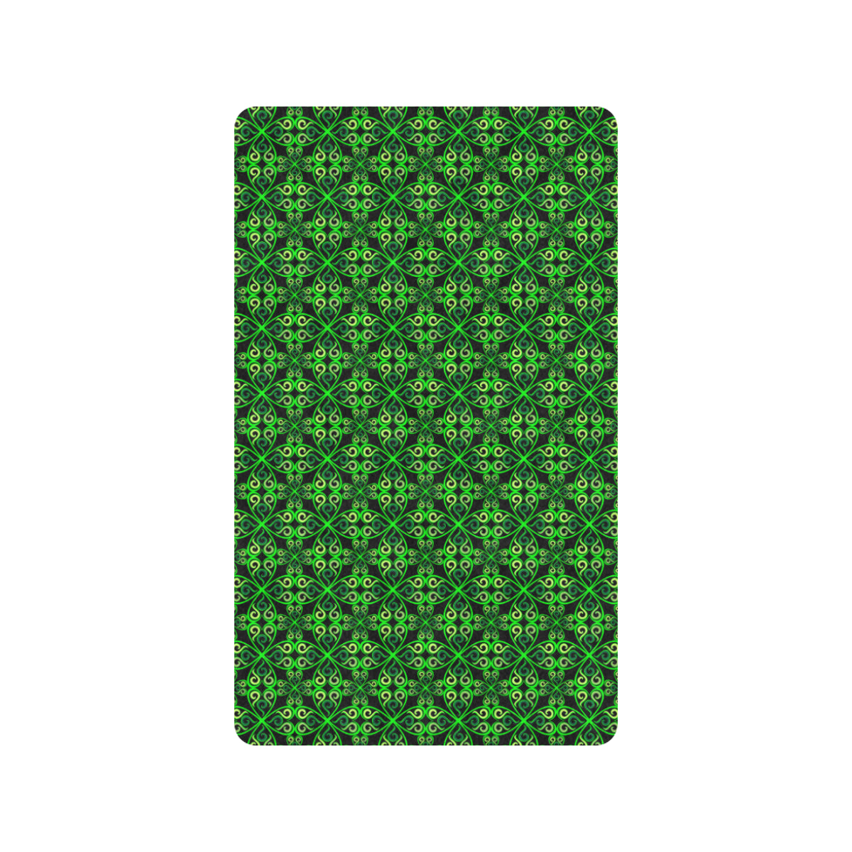 Celtic Green Neon Design Rubber Doormat