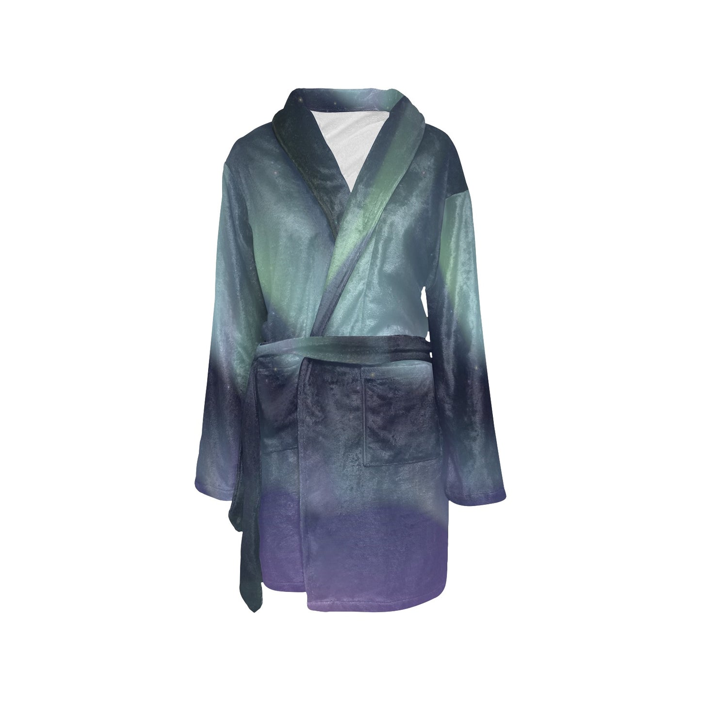 Aurora Borealis Pattern Print Design 01 Women's Fleece Robe