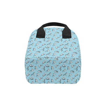 Wolf Design Print Pattern Insulated Lunch Bag