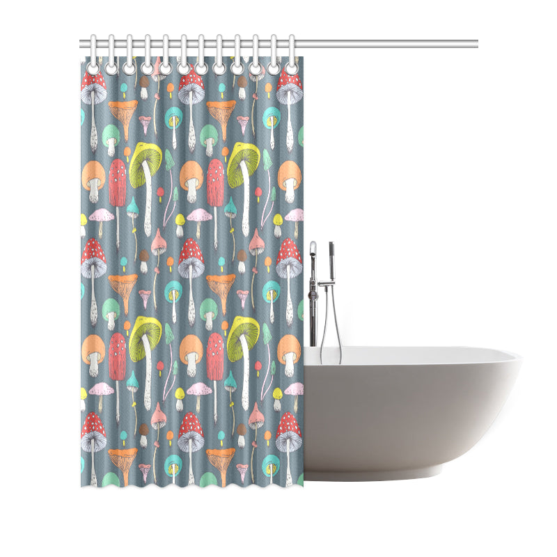 Mushroom Pattern Print Design A03 Shower Curtain