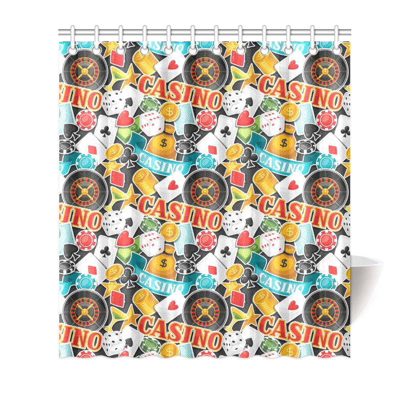 Casino Pattern Print Design 03 Shower Curtain