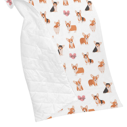 Cardigan Welsh Corgis Pattern Print Design 02 Premium Quilt
