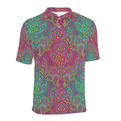 Boho Pattern Print Design 02 Men Polo Shirt