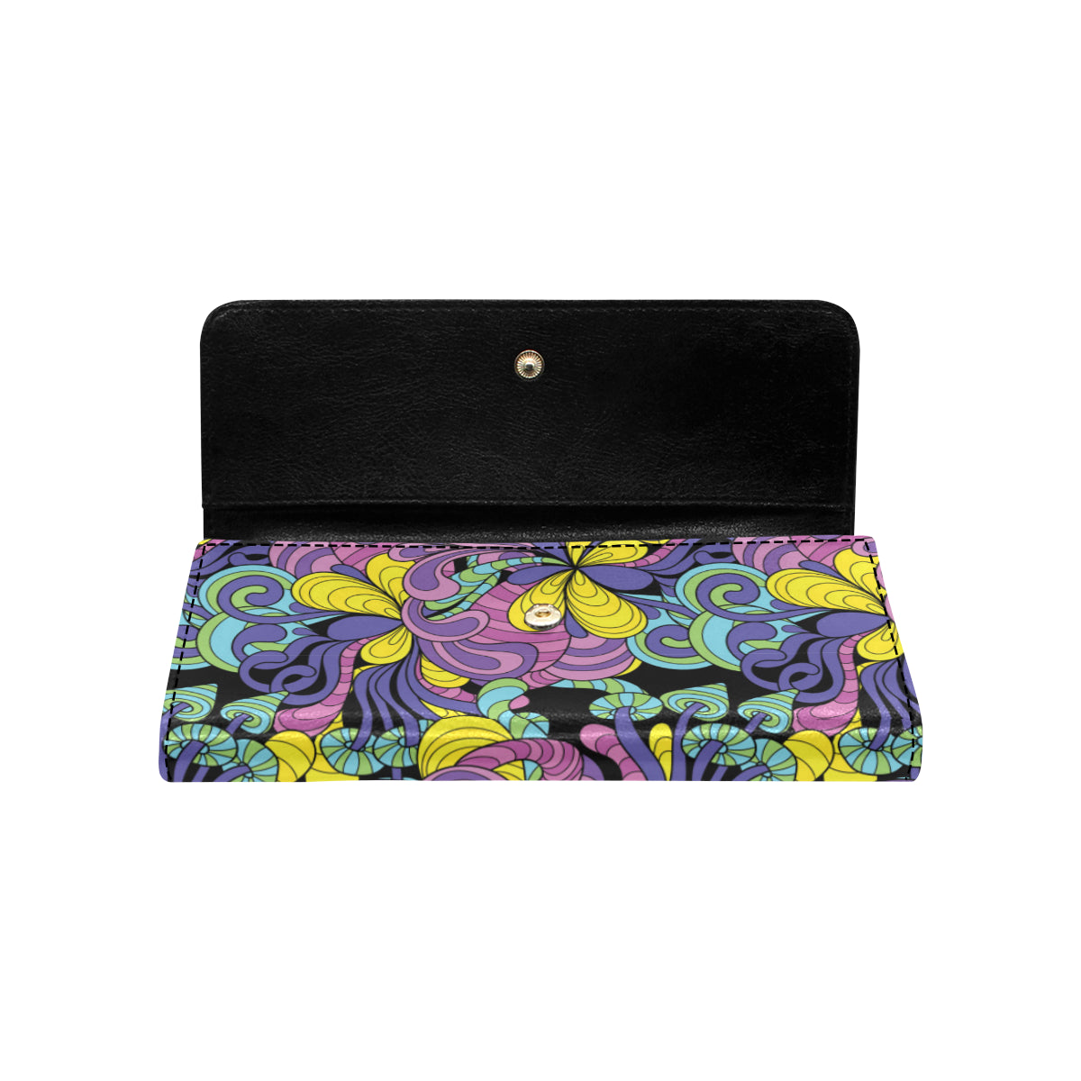 Psychedelic Pattern Print Design A04 Women's Trifold Wallet