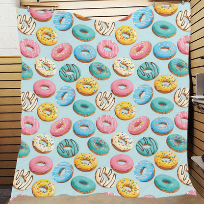 Donut Pattern Print Design DN05 Premium Quilt