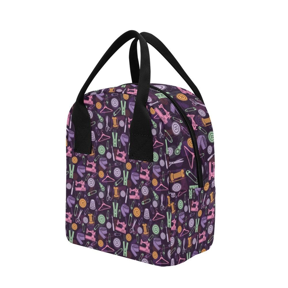 Sewing Equipment Print Design LKS306 Insulated Lunch Bag