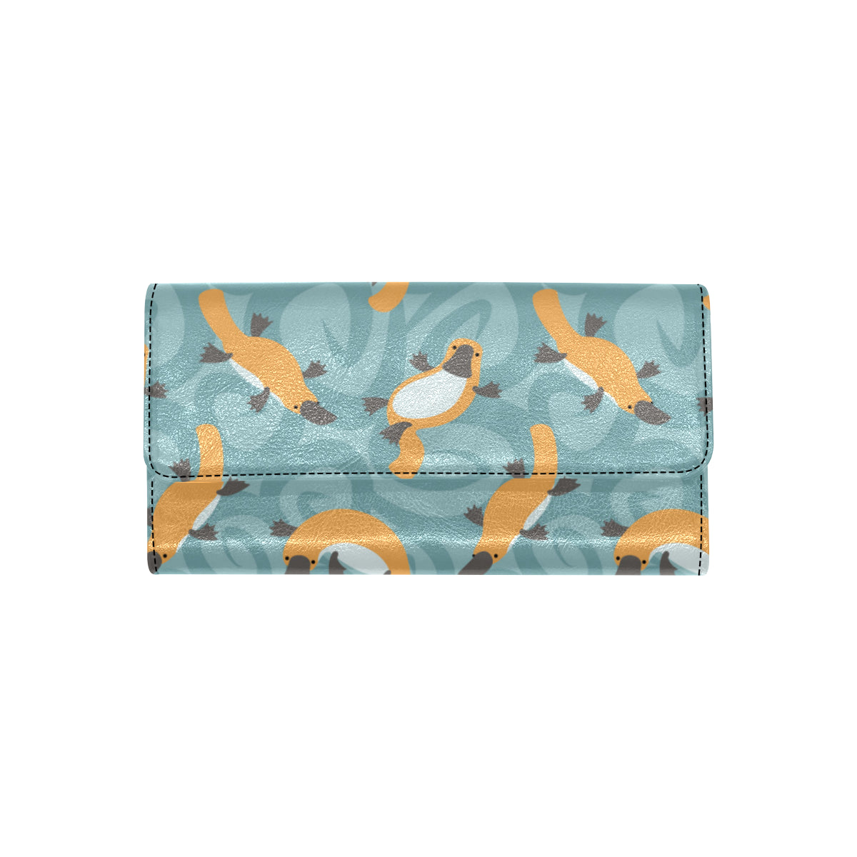 Platypus Pattern Print Design A01 Women's Trifold Wallet