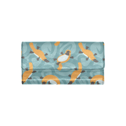 Platypus Pattern Print Design A01 Women's Trifold Wallet