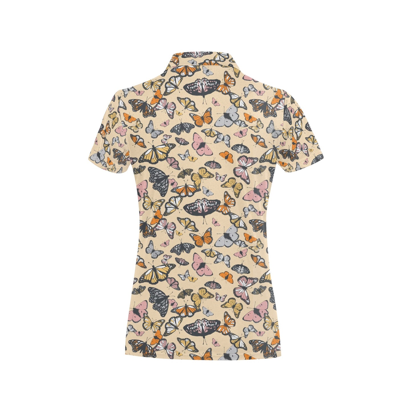 Butterfly Pattern Print Design 04 Women's Polo Shirt