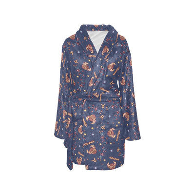 Taurus Print Design LKS304 Women's Fleece Robe