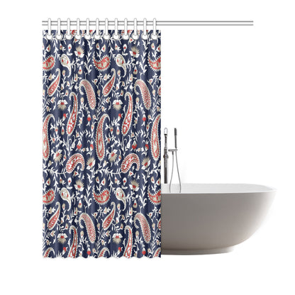 Paisley Pattern Print Design A05 Shower Curtain