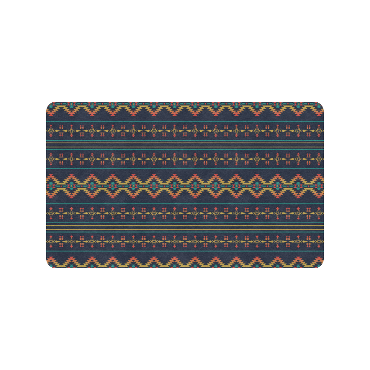 Southwest American Design Themed Print Rubber Doormat