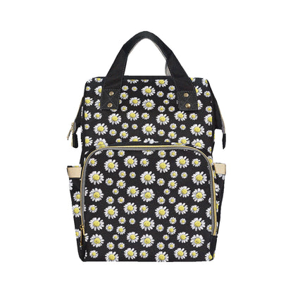 Daisy Pattern Print Design DS01 Diaper Bag Backpack