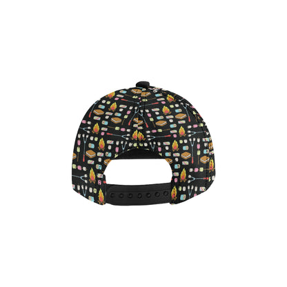 Camping Campfire Marshmallows Snapback Cap