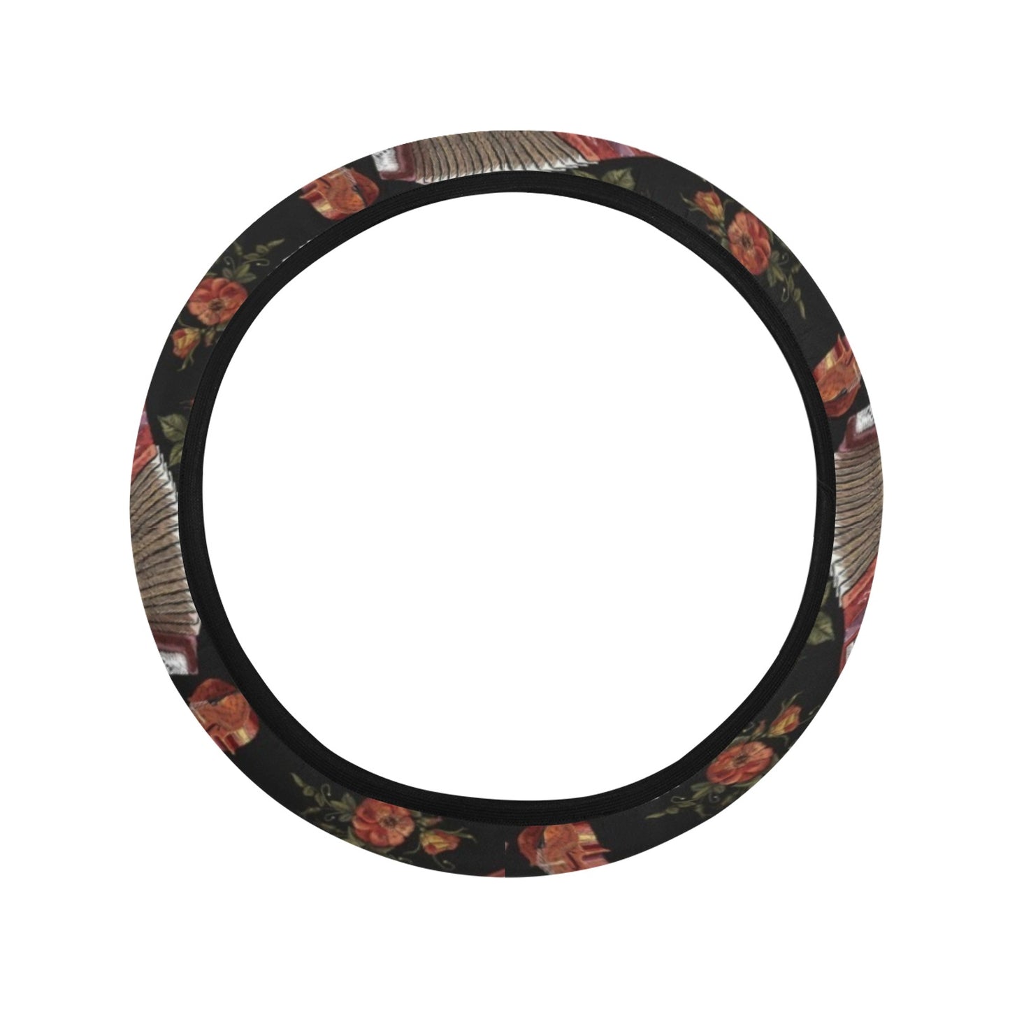 Accordion Print Design LKS403 Steering Wheel Cover with Elastic Edge