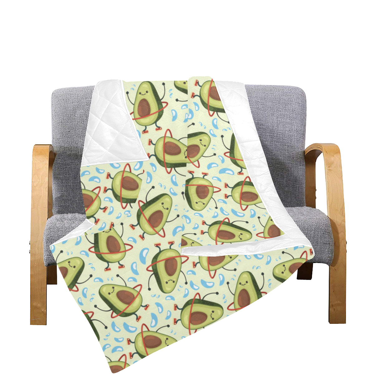 Avocado Pattern Print Design AC02 Premium Quilt