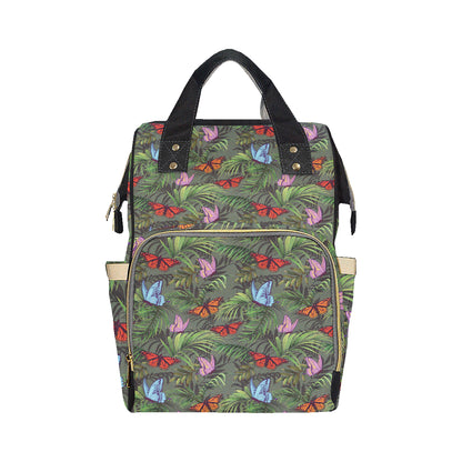 Monarch Butterfly Pattern Print Design 04 Diaper Bag Backpack