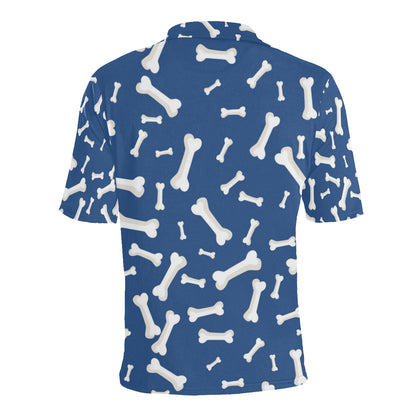 Dog Bone Pattern Print Design 03 Men Polo Shirt