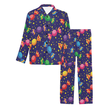 Candy Pattern Print Design CA06 Men's Long Pajama Set