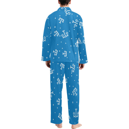 Libra Pattern Print Design 05 Men's Long Pajama Set