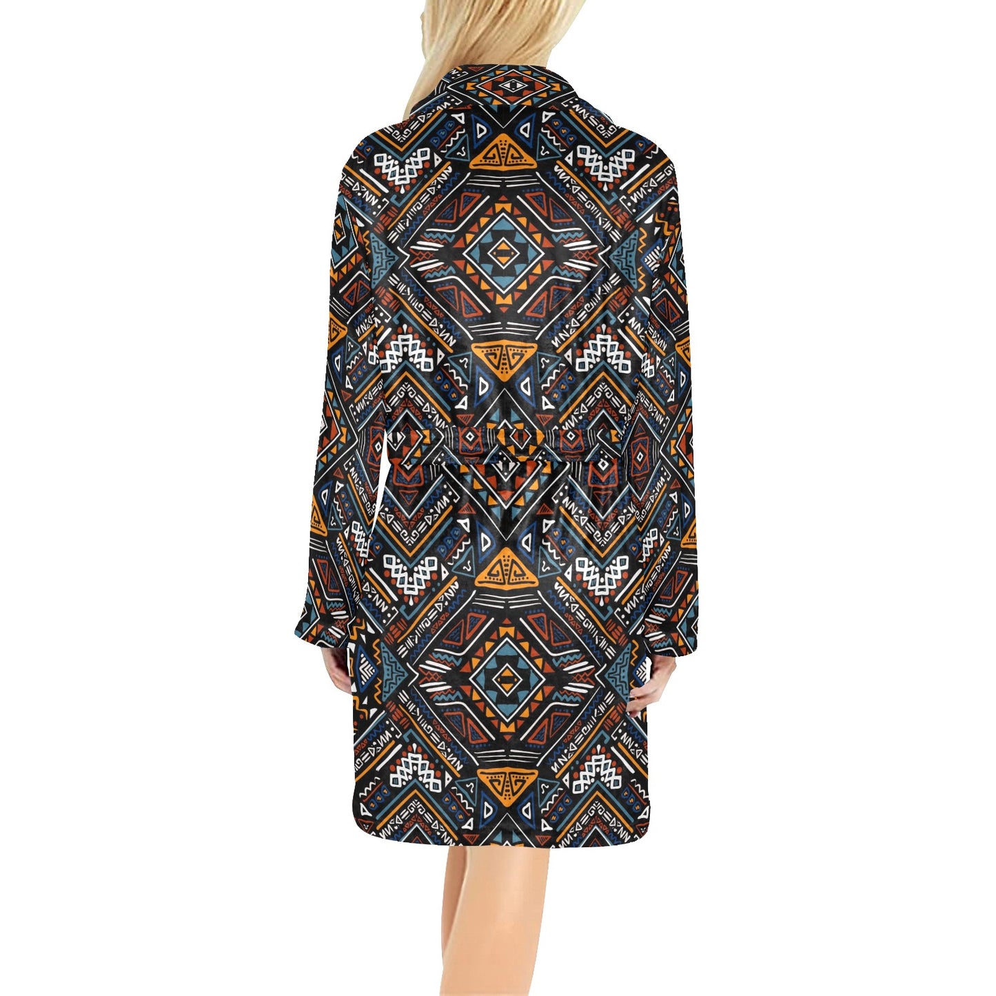 African Kente Print v2 Women's Fleece Robe