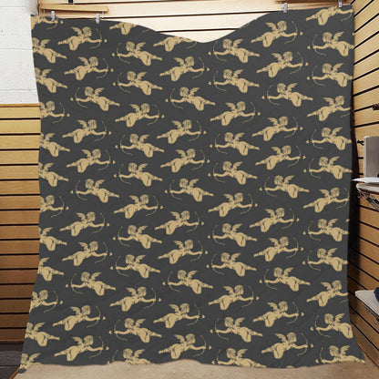 Cupid Pattern Print Design 02 Premium Quilt