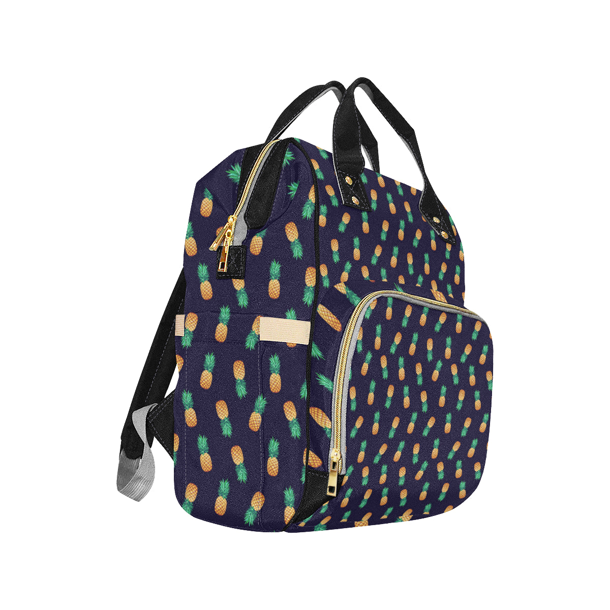 Pineapple Pattern Diaper Bag Backpack