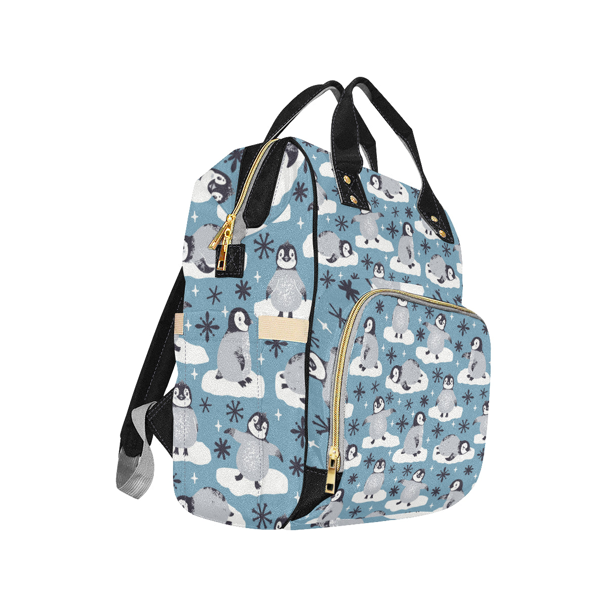 Penguin Pattern Print Design A05 Diaper Bag Backpack
