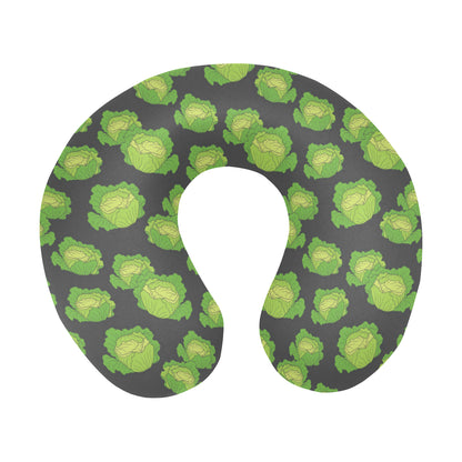 Cabbage Pattern Print Design 01 U-Shaped Travel Neck Pillow