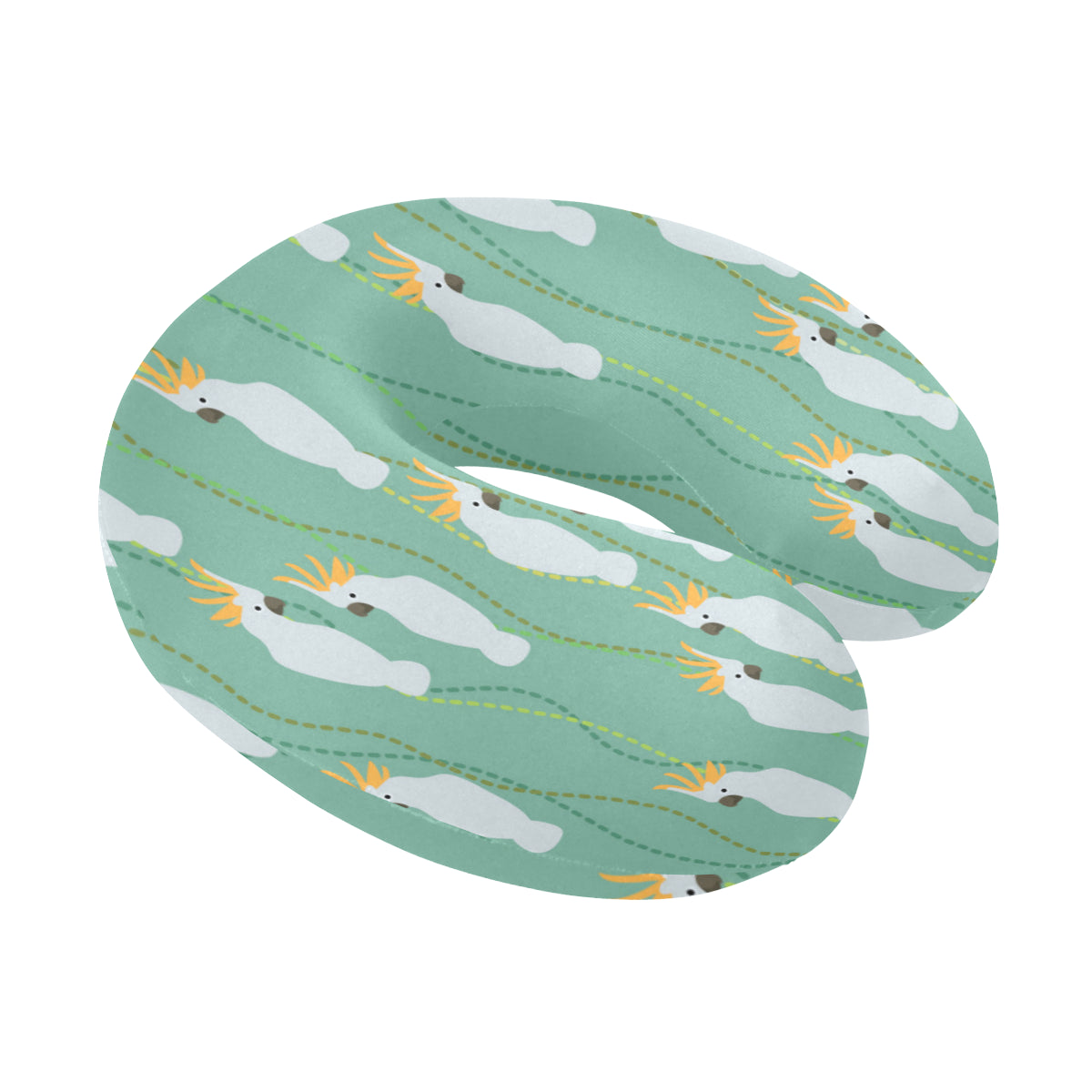 Cockatoo Pattern Print Design 01 U-Shaped Travel Neck Pillow